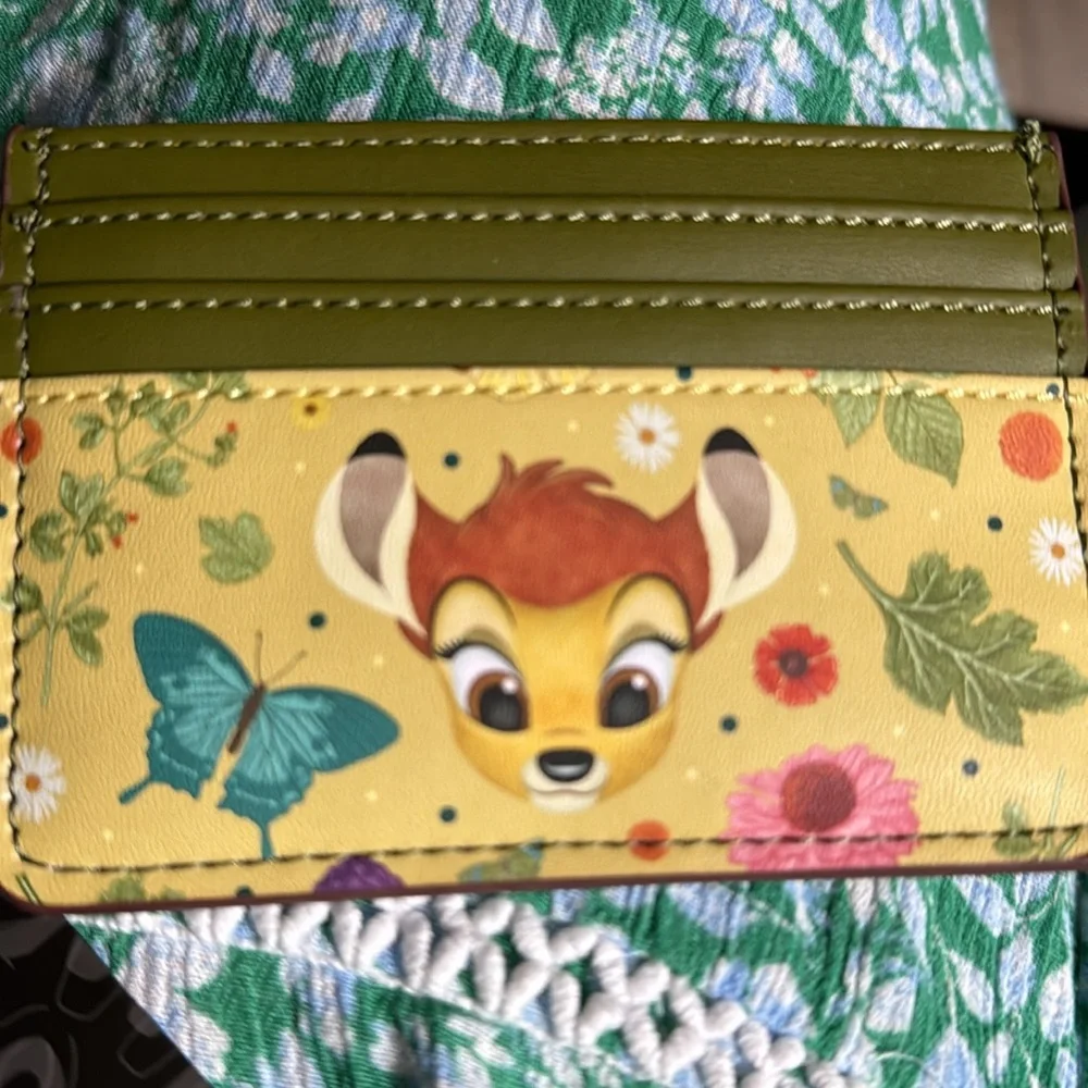 NWT Loungefly Disney Bambi Floral Portrait Cardholder BoxLunch Exclusive - Picture 2 of 5